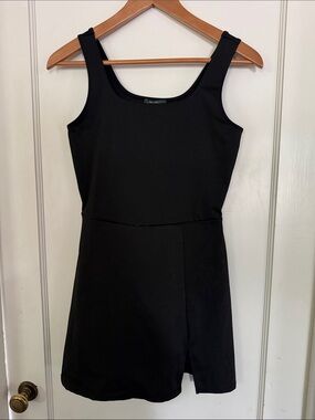 Sleek Black Mini Tank Dress